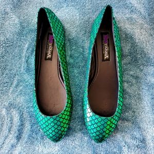 Green Mermaid Flats - Brand New